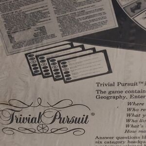 This product is a vintage 1981 factory sealed Trivial Pursuit Master Board Game
